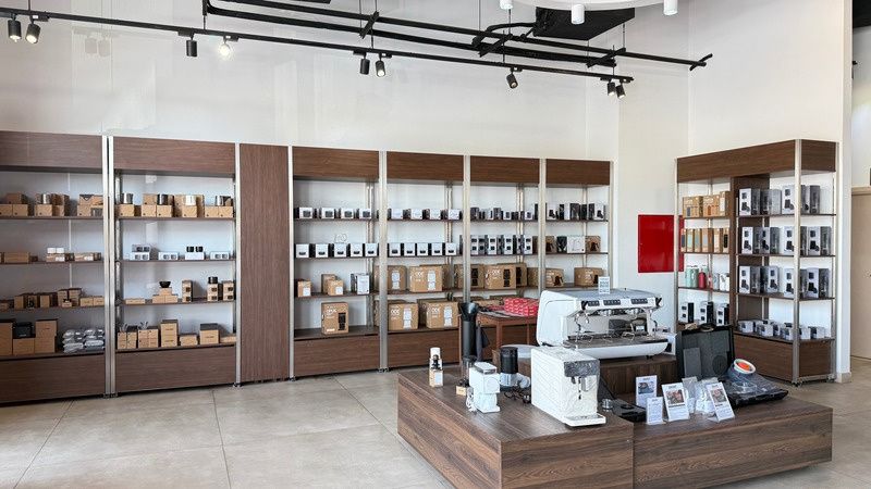 Store shelving and display island